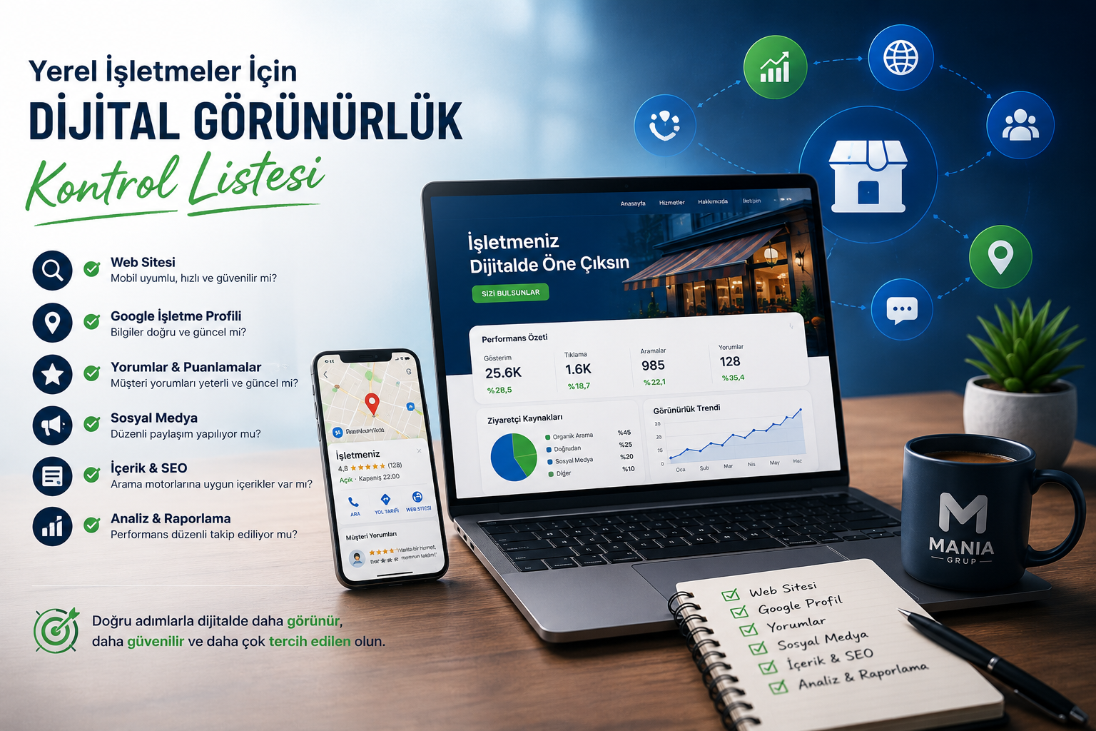 Yerel İşletmeler İçin Dijital Görünürlük Kontrol Listesi