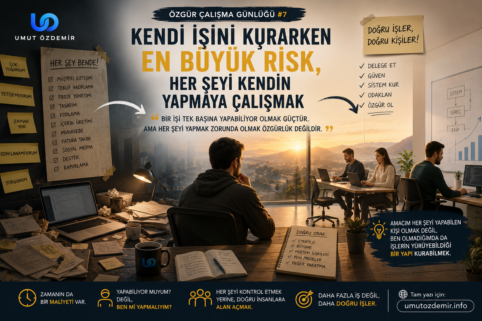 Kendi İşini Kurarken En Büyük Risk, Her Şeyi Kendin Yapmaya Çalışmak